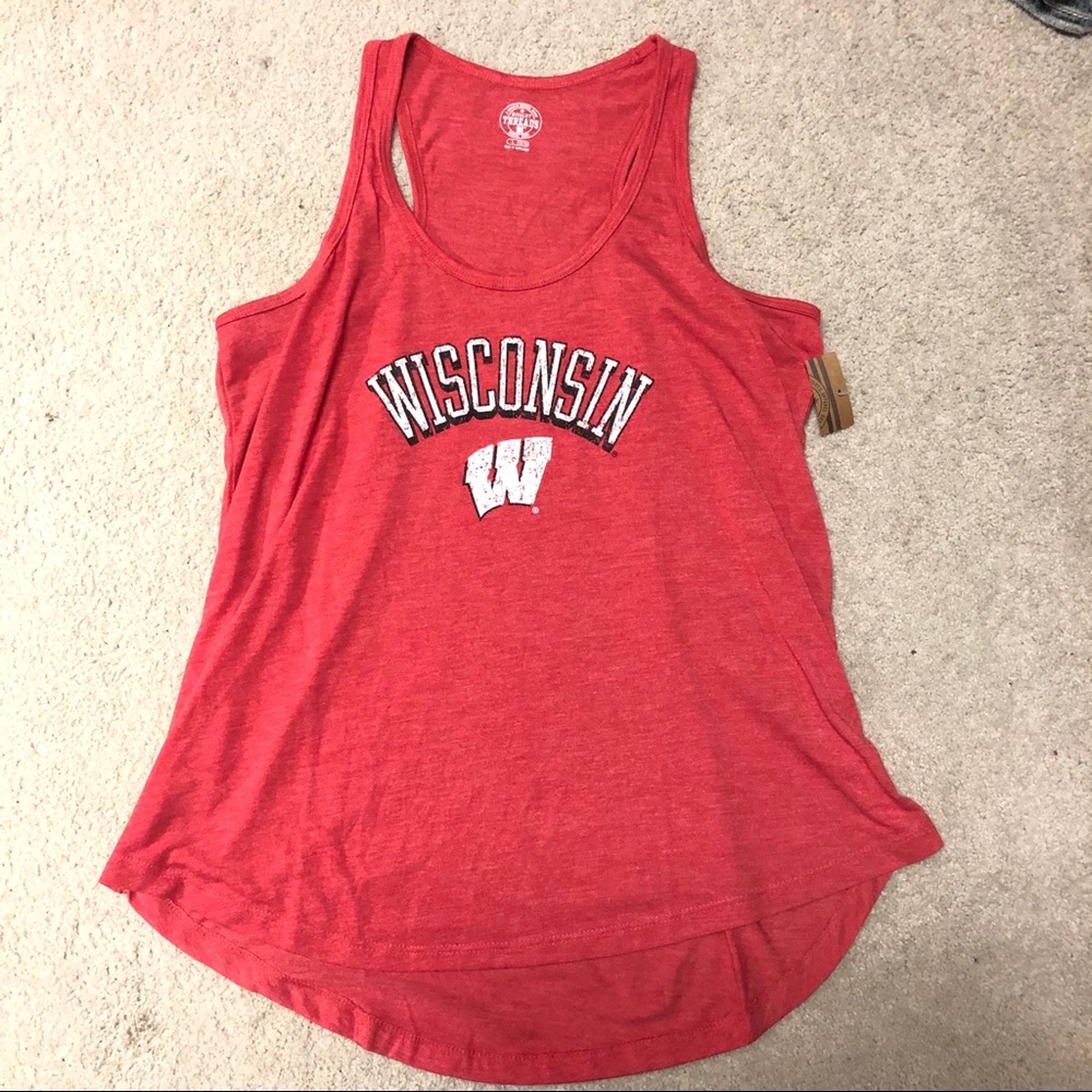NEW University of Wisconsin Madison Red Tank Top - Picture 1 of 4